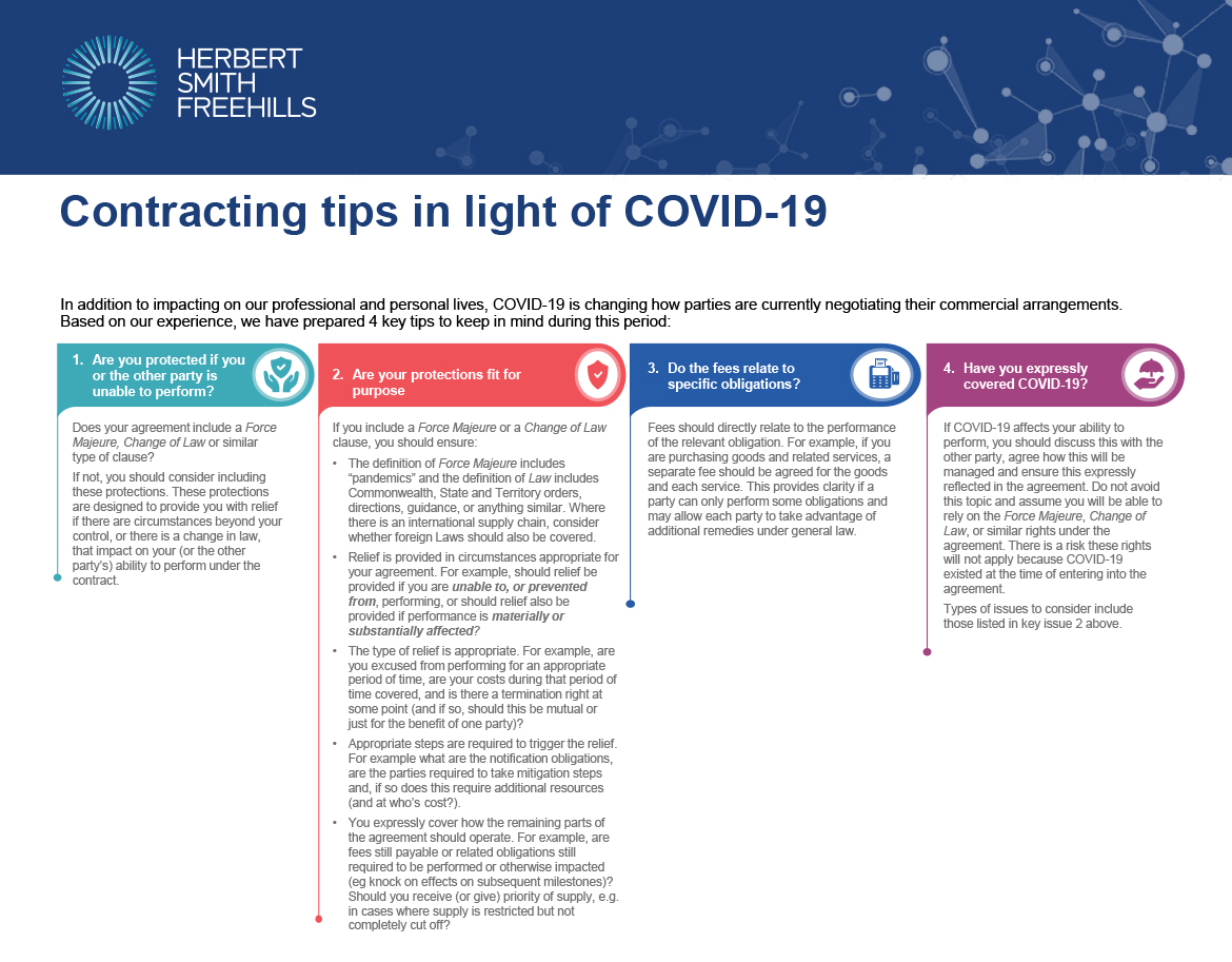 Contracting tips in light of COVID-19